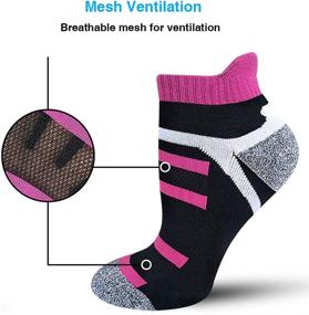 img 2 attached to 🧦 Women's Athletic Ankle Running Socks with Cushioned Tabs - Pack of 6