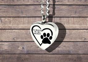 img 2 attached to 🐾 Forever In My Heart Pet Dog Cat Cremation Ashes Memorial Urn Pendant Necklace Jewelry - Includes Filling Kit