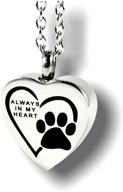 🐾 forever in my heart pet dog cat cremation ashes memorial urn pendant necklace jewelry - includes filling kit logo