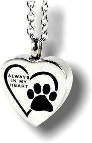 img 4 attached to 🐾 Forever In My Heart Pet Dog Cat Cremation Ashes Memorial Urn Pendant Necklace Jewelry - Includes Filling Kit