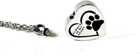 img 3 attached to 🐾 Forever In My Heart Pet Dog Cat Cremation Ashes Memorial Urn Pendant Necklace Jewelry - Includes Filling Kit