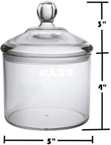 img 1 attached to 36 Oz Premium Quality Acrylic Apothecary Jar - Airtight Lid, Break-Resistant, BPA-Free