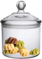 36 oz premium quality acrylic apothecary jar - airtight lid, break-resistant, bpa-free логотип