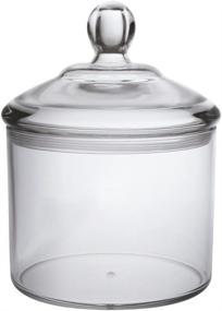 img 3 attached to 36 Oz Premium Quality Acrylic Apothecary Jar - Airtight Lid, Break-Resistant, BPA-Free