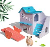 🏠 premium multi-chamber hamster hideout, suitable for dwarf hamsters and small animals - wood-plastic plate material logo