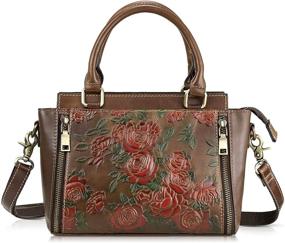 img 4 attached to Crossbody Genuine Leather Vintage Satchels Women's Handbags & Wallets in Totes