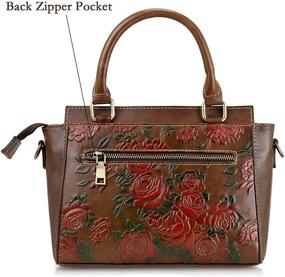 img 1 attached to Crossbody Genuine Leather Vintage Satchels Women's Handbags & Wallets in Totes