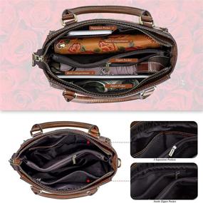 img 3 attached to Crossbody Genuine Leather Vintage Satchels Women's Handbags & Wallets in Totes