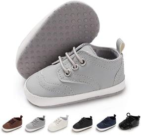 img 4 attached to 👟 BENHERO Unisex Baby Oxford Shoes Soft Sole PU Leather Moccasins | Infant Toddler First Walkers | Crib Dress Shoes Sneaker