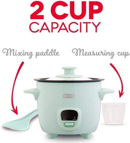 img 1 attached to 🍚 Dash Mini Rice Cooker Steamer: Removable Nonstick Pot, Keep Warm Function & Recipe Guide - Aqua