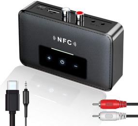 img 4 attached to 🔗 Wireless Bluetooth 5.0 Transmitter Receiver with NFC, 3.5mm AUX RCA Optical Input/Output, aptX Low Latency, HiFi Audio Adapter for PC/TV/Speaker/Headphone