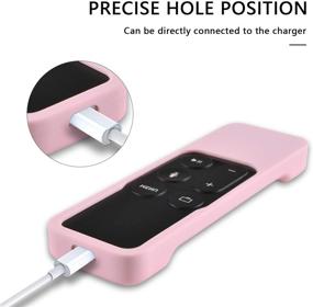 img 1 attached to 📺 Protective Pink Silicone Case for Apple TV 4K & 4th Gen Siri Remote: Shockproof Cover with Siri Capability