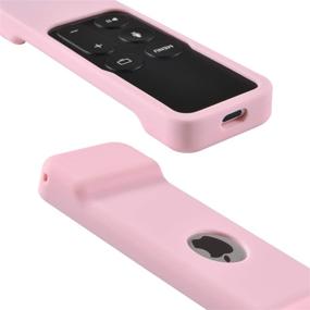 img 2 attached to 📺 Protective Pink Silicone Case for Apple TV 4K & 4th Gen Siri Remote: Shockproof Cover with Siri Capability