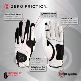 img 2 attached to Zero Friction Men's Compression-Fit Synthetic Golf Glove: Optimal Grip with Universal Fit One Size