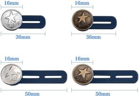 img 3 attached to 24-Piece Waist Extender Buttons for Pants, Jeans, Skirts, and Trousers - No Sew Waistband Extender with Metal Collar Extension for Men and Women