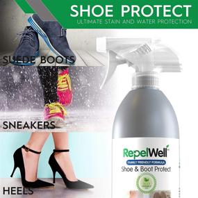 img 2 attached to 👟 12oz RepelWell Shoe & Boot Protect Stain & Water Repellent: Eco-Friendly, Pet-Safe Spray for Fabric, Leather, and Suede Footwear - Keep them Clean, Dry, and Looking New