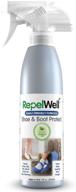 👟 12oz repelwell shoe & boot protect stain & water repellent: eco-friendly, pet-safe spray for fabric, leather, and suede footwear - keep them clean, dry, and looking new logo