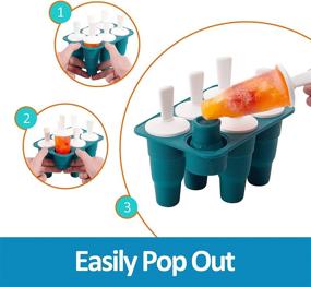 img 3 attached to 🍦 Collapsible Popsicle Molds - Silicone Ice Pop Molds, 2 Pack Easy Release Ice Cream Mold with Drip-Guards - Perfect for Homemade Popsicles and Ice Cream - BPA Free and Reusable