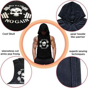 img 3 attached to Sculpt Your Physique with SZKANI Mens Skull Print Sleeveless Fitness Vest Bodybuilding Stringers