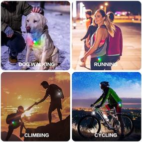 img 1 attached to Rechargeable Dog Lights for Night Walking - RGB Color Changing Collar Light, Waterproof with 🐶 Carabiner Clip - LED Safety Collar Light for Cycling, Climbing, Camping, Running - Pack of 2