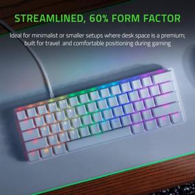 img 3 attached to ⌨️ Razer Huntsman Mini 60% игровая клавиатура: максимальная скорость с щелчком оптических переключателей, подсветка Chroma RGB, клавиши из PBT, меркурийно-белый - Найдите сейчас!