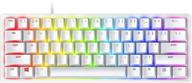 ⌨️ razer huntsman mini 60% gaming keyboard: ultimate speed with clicky optical switches, chroma rgb lighting, pbt keycaps, mercury white - find now! logo