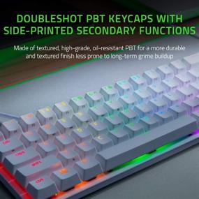 img 2 attached to ⌨️ Razer Huntsman Mini 60% Gaming Keyboard: Ultimate Speed with Clicky Optical Switches, Chroma RGB Lighting, PBT Keycaps, Mercury White - Find Now!