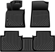 🚗 viwik all weather floor mats compatible for 2018-2022 camry (excluding hybrid) - full set included 1st and 2nd row front & rear, custom floor liners - automotive car mats tpe black logo