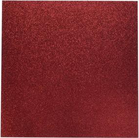 img 1 attached to 🎨 Rouge Glitter Cardstock by American Crafts - 12x12-Inch - Pack of 15 Sheets