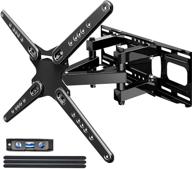 full motion tv wall mount bracket for 28-80 inch flat screen/led/4k tvs - juststone dual swivel articulating tilt with 6 arms, max vesa 600x400mm, 121lbs weight capacity logo