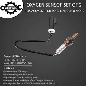 img 2 attached to ⚙️ High-Quality Oxygen Sensor Set for Ford F150 F250 Ranger Expedition Explorer Escape and More – Replace# 15717, 15716, 15664, ZZC318861