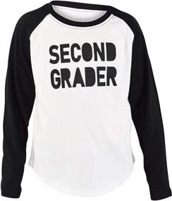 img 4 attached to 👕 Эксклюзивная одежда для мальчиков Baseball Raglan для школы и верхняя одежда: футболки и рубашки