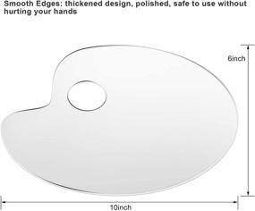 img 2 attached to 🎨 AIEX Прозрачная акриловая красочная палитра - 10 x 6 дюймов художественная палитра для художественных и ремесленных работ (2 набора) - в комплекте защитная коричневая бумага
