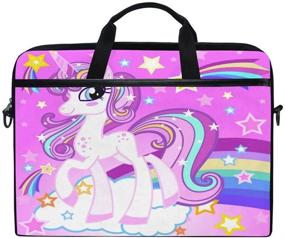 img 4 attached to Cartoon Rainbow Shoulder Crossbody Briefcase