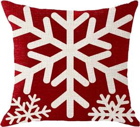 img 1 attached to NIDITW Greetings Snowflakes Decorative Pillowcase