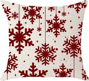 img 3 attached to NIDITW Greetings Snowflakes Decorative Pillowcase