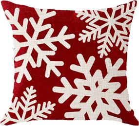 img 2 attached to NIDITW Greetings Snowflakes Decorative Pillowcase
