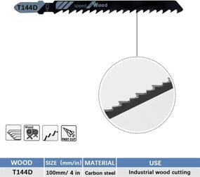 img 1 attached to 🪚 TAROSE 20-Piece T144D 4 Inch 6 TPI Assorted T-Shank Jig Saw Blades Set: Optimal Tools for Fast and Precise Wood Cutting