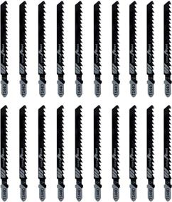 img 3 attached to 🪚 TAROSE 20-Piece T144D 4 Inch 6 TPI Assorted T-Shank Jig Saw Blades Set: Optimal Tools for Fast and Precise Wood Cutting