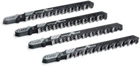 img 4 attached to 🪚 TAROSE 20-Piece T144D 4 Inch 6 TPI Assorted T-Shank Jig Saw Blades Set: Optimal Tools for Fast and Precise Wood Cutting