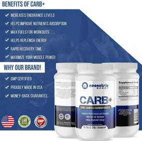 img 3 attached to 💪 2.2 lbs/1 Kg Carbohydrate Powder Complex Carb Supplement for Muscle Endurance and Sustained Energy – Easily Absorbed Pre or Post Workout Fuel for Men &amp; Women by Neonutrix Sport