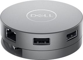 img 2 attached to 💻 Адаптер Dell DA310 USB-C для мобильного использования: 7-в-1 док-станция и адаптер, серый [Совместим с ноутбуками с портом C типа]