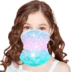 img 3 attached to Kid's Dust-Proof Bandana Face Masks: 2/4 PCS with Ear Loops for Boys and Girls - Headband and Scarf Combo