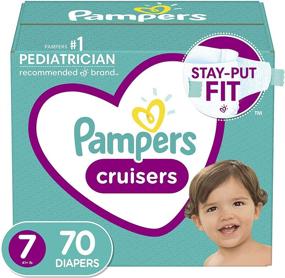 img 4 attached to 👶 Pampers Cruisers Diapers Size 7 - Large Pack of 70 Count for Disposable Baby Diapers