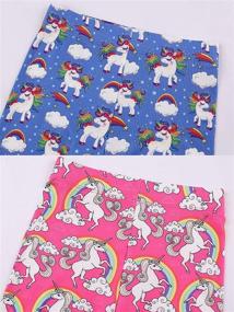 img 2 attached to Quedoris Printed Leggings Unicorn Rainbow Girls' Clothing