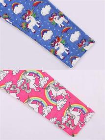 img 1 attached to Quedoris Printed Leggings Unicorn Rainbow Girls' Clothing