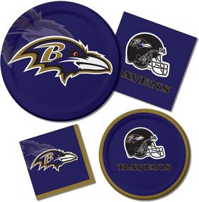 img 1 attached to 🏈 High-Quality Creative Converting Officially Licensed NFL Dinner Paper Plates, 96-Count, Baltimore Ravens: A Must-Have for Ravens Fans