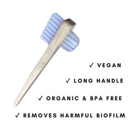 img 1 attached to 🦷 Dentures for Life - 3 Pack of Bamboo Denture Brushes for Easy Cleaning and Top Denture Care