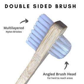 img 2 attached to 🦷 Протезы на всю жизнь - Набор из 3-х зубных щеток из бамбука для легкой чистки и передового ухода за протезами