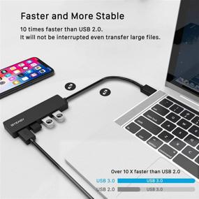 img 2 attached to BYEASY USB Hub: Slim 4 Port USB 3.0 Data Hub for Mac Pro, MacBook, Surface Pro & More!